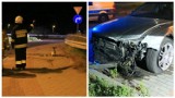 Auto rozbite, a kierowca uciekł. Kierowca audi A8 wjechał w wiadukt w Opolu