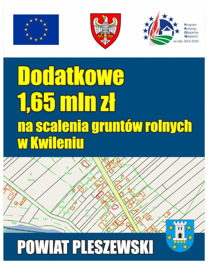 Scalanie gruntów. Dodatkowe 1,65 mln zł na scalenia gruntów...