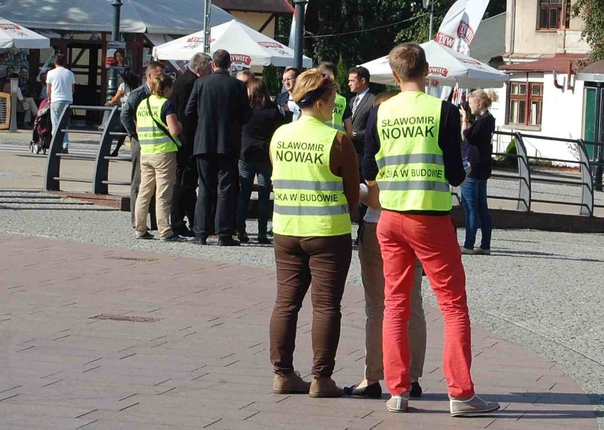Kampania wyborcza w centrum Malborka