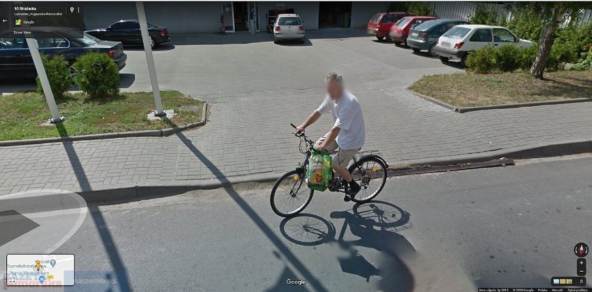 Lubraniec. Przyłapani przez Google Street View na ulicach....