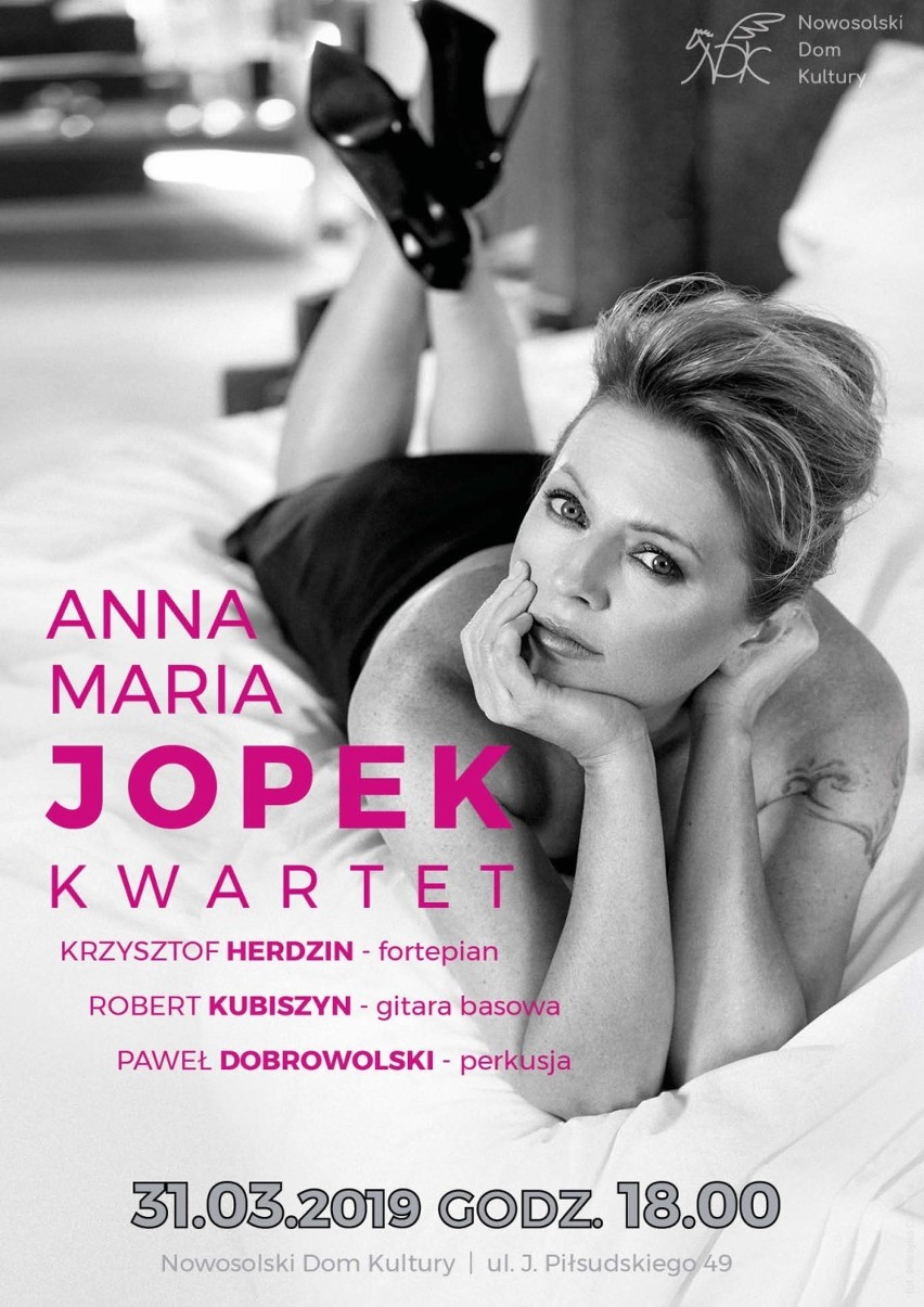 Nowa Sól, 31 marca
Anna Maria Jopek - Kwartet

BRAK BILETÓW