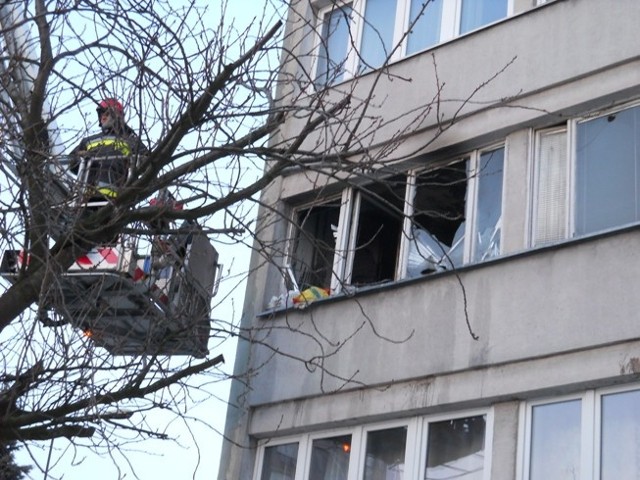 Spłonęło mieszkanie na ulicy Dworcowej w Koninie