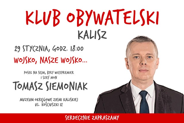 T.Siemoniak i S. Niesiołowski spotkają się z kaliszanami