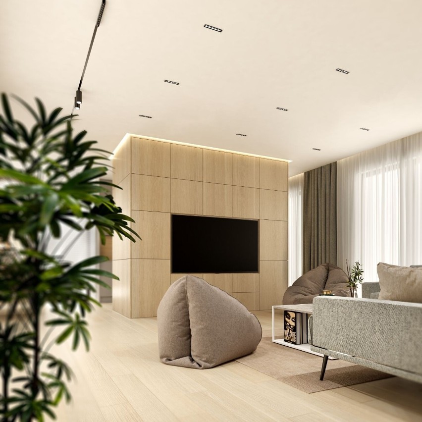 Jak wyeksponować drewno w salonie, łazience czy kuchni? Zobacz nowoczesny projekt domu w Rzeszowie. Modny styl skandynawski we wnętrzu
