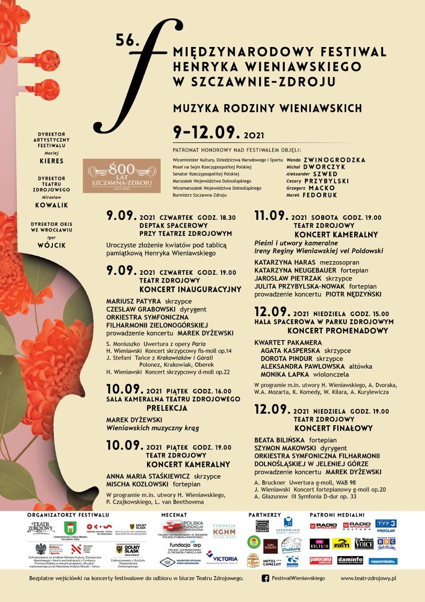 56. Międzynarodowy Festiwal Henryka Wieniawskiego w Szczawnie-Zdroju