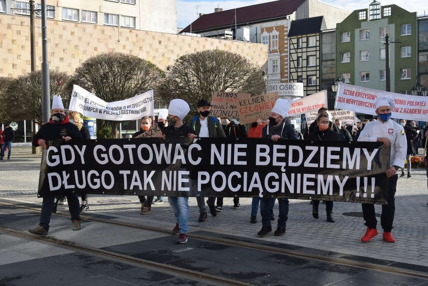 Protest branży gastronomicznej w Gorzowie. "Chcemy gotować,...