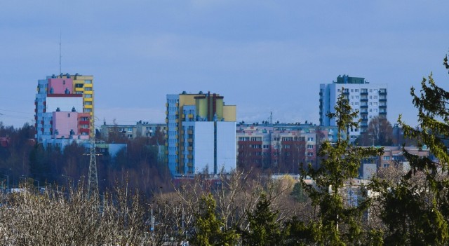 Częstochowa z murów Jasnej Góry. Widać Tysiąclecie, Błeszno i oczywiście Aleje