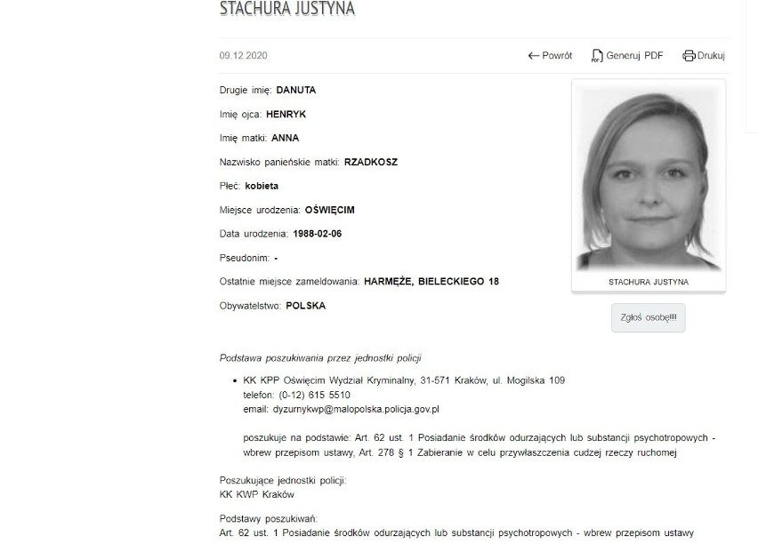 Kobiety poszukiwane za różnego rodzaju przestępstwa. To mieszkanki zachodniej Małopolski. Szuka ich policja