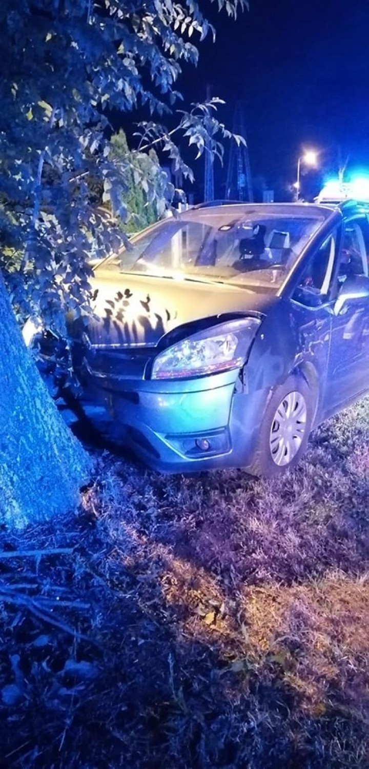 Wypadek w Śmiłowie. Samochód uderzył w drzewo! 