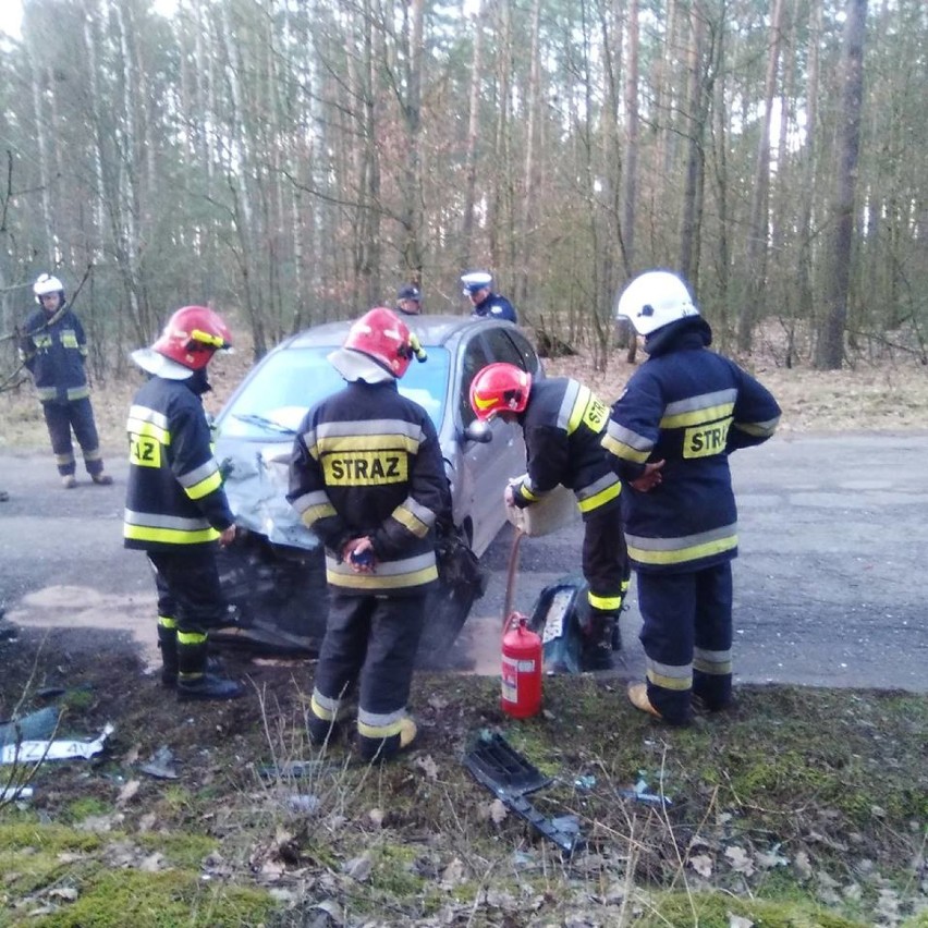 Wypadek na trasie Wersk-Zakrzewo