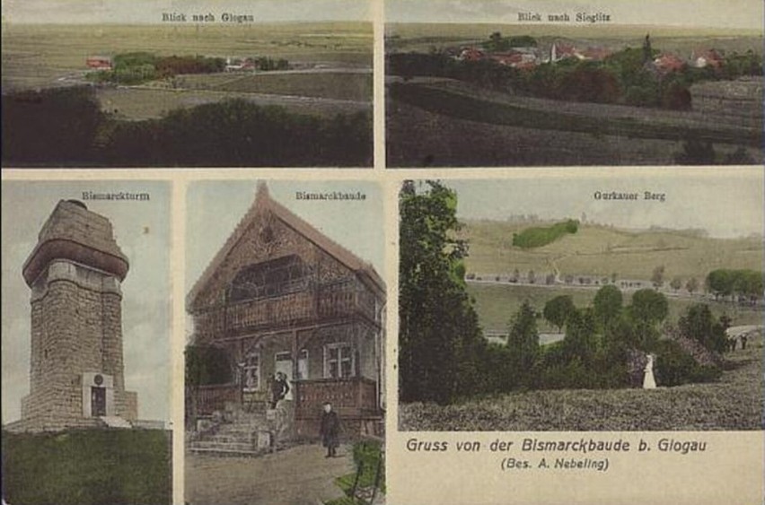 Wieża i restauracja Bismarcka oraz panorama Głogowa od...