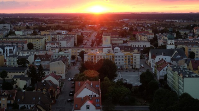 Widok z wieży na Zamku w Człuchowie