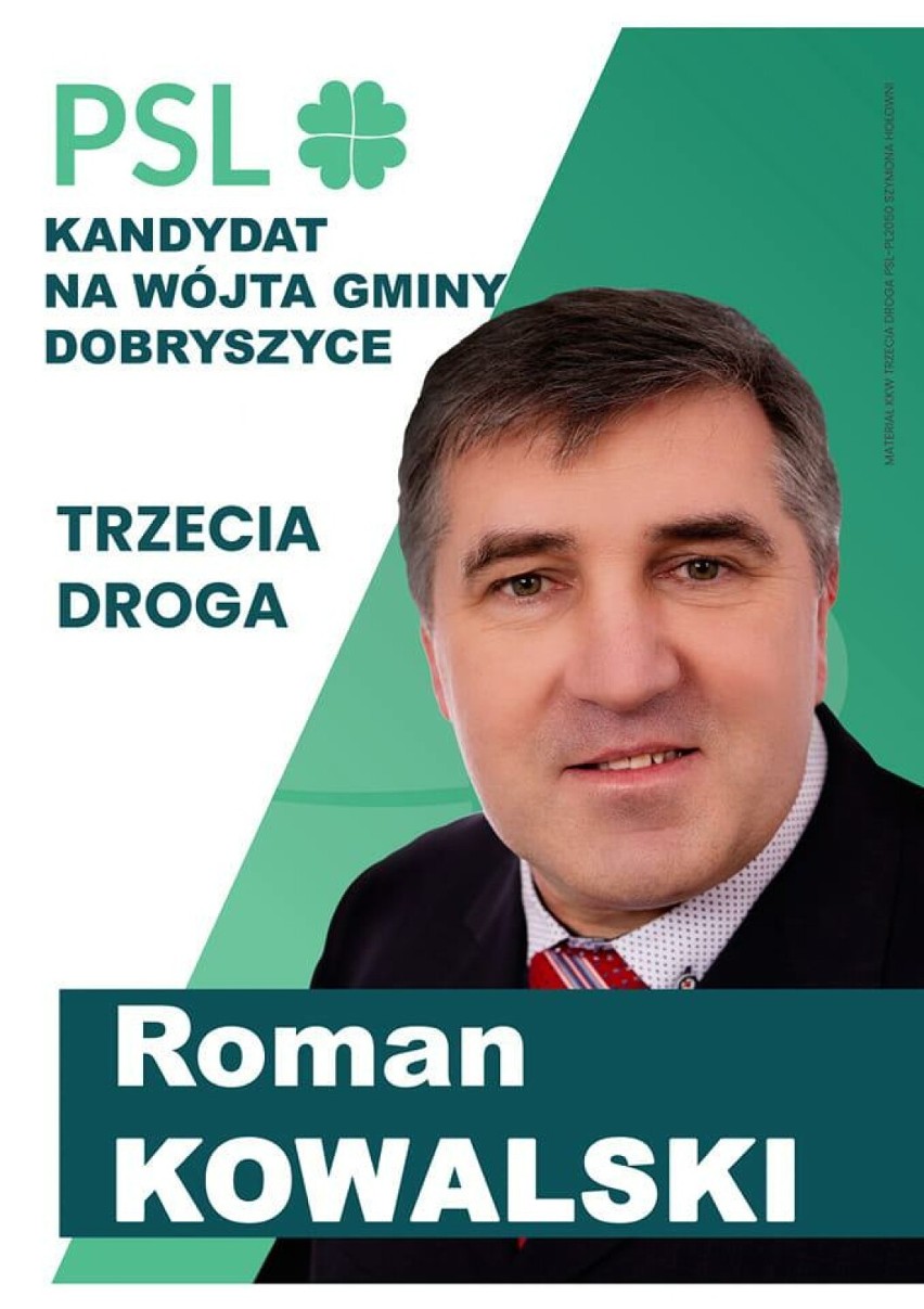Kandydat na wójta gminy Dobryszyce Roman Kowalski