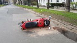 Motocyklista ranny w wypadku na Wigury w Łodzi [ZDJĘCIA]