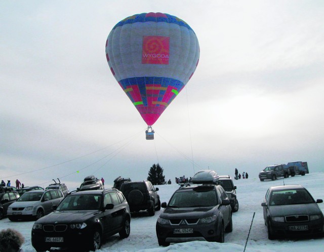 Goście mogli odbyć lot balonem i podziwiać z niego cudowny widok na Tatry.