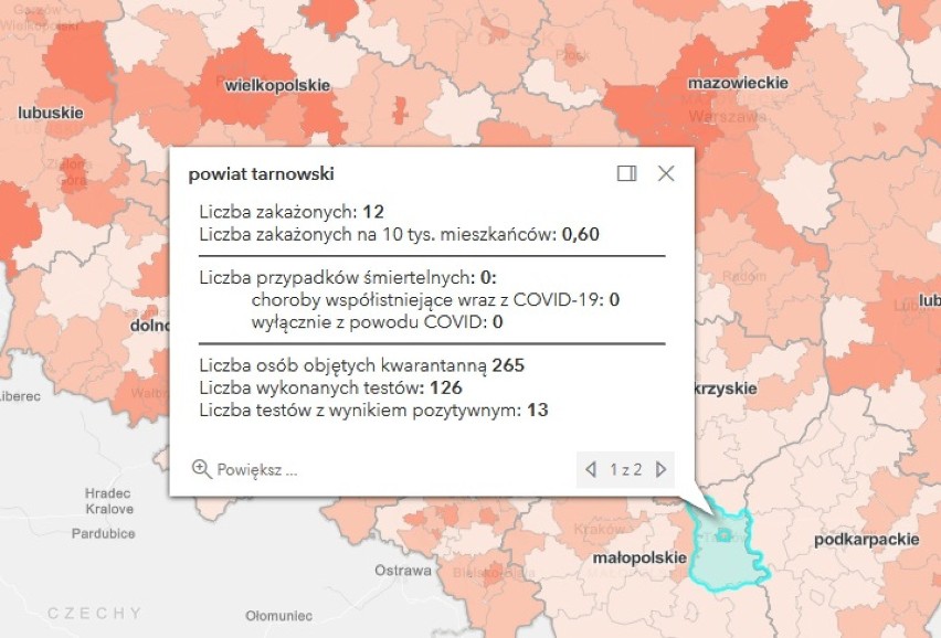 Tarnów. Nowe zakażenia COVID-19 w Tarnowie i powiatach: tarnowskim, brzeskim, bocheńskim i dąbrowskim [AKTUALIZACJA 30.01]