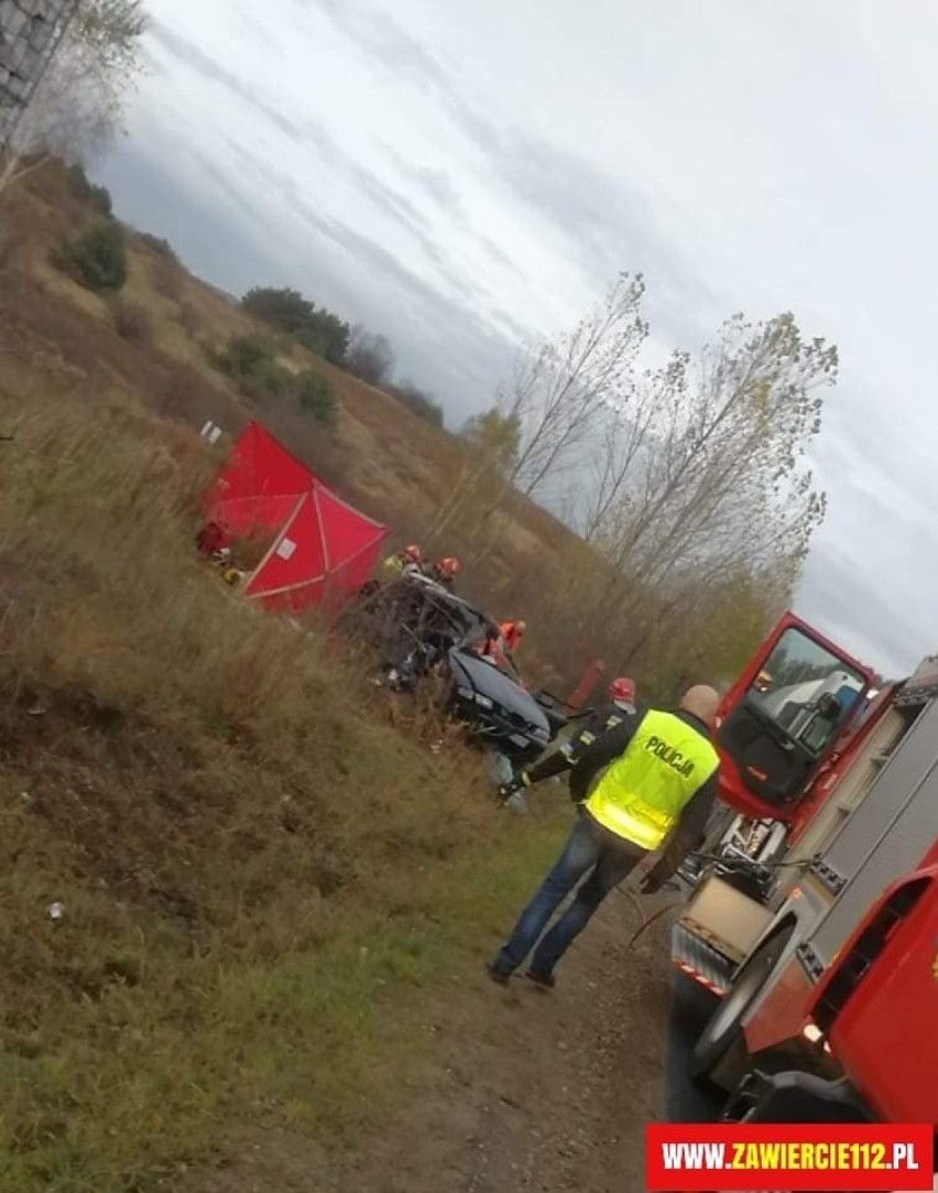 Wypadek w Zawierciu-Skarżycach. Nie żyje trzech nastolatków ZDJĘCIA