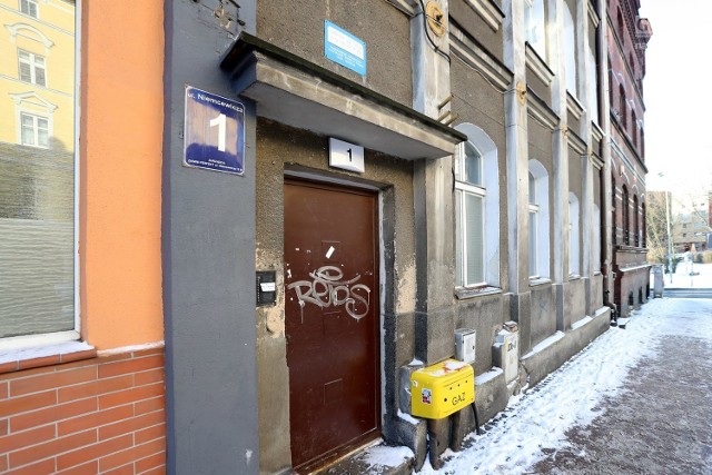 Siedziba Stowarzyszenia Społeczno-Kulturalnego Żydów w Szczecinie. Tutaj pojawiły się naklejki nawołujące do nienawiści
