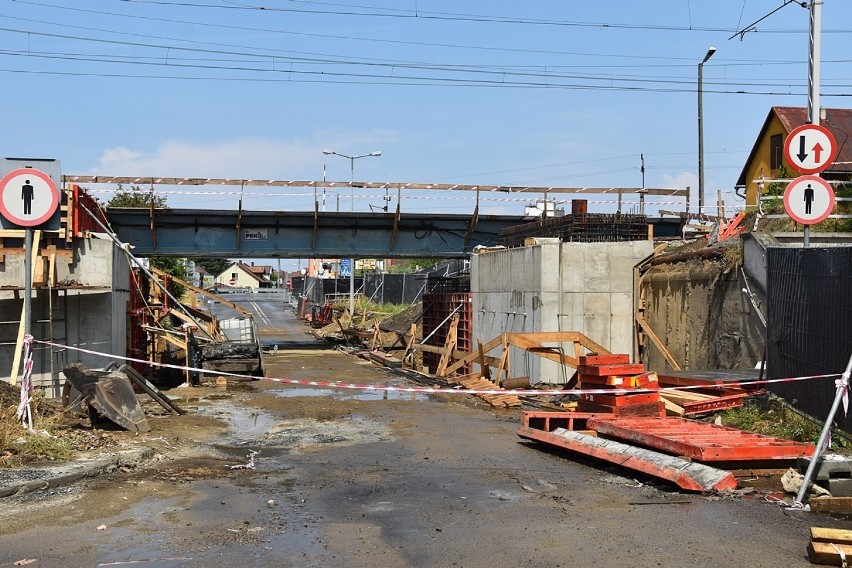 Nowy Sącz. Trwają prace przy przebudowie wiaduktu przy ul. Zielonej 