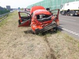 Wypadek na A1 w Piekarach Śląskich [ZDJĘCIA]. Zderzenie samochodów, jedna osoba nie żyje