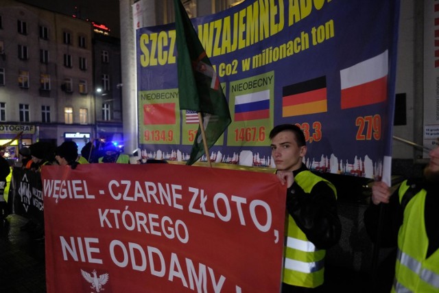 Pikieta przeciw COP24 w Katowicach 11 grudnia 2018 została zorganizowana przez Ruch Narodowy i Młodzież Wszechpolską