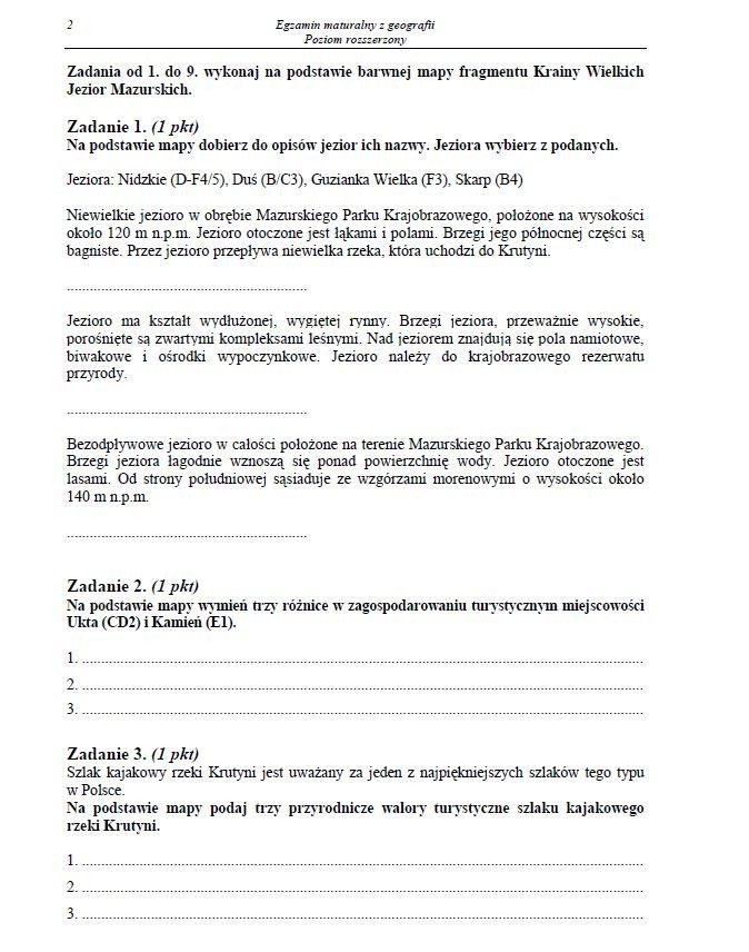 Matura 2013. Geografia - poziom rozszerzony [ARKUSZE, ODPOWIEDZI]