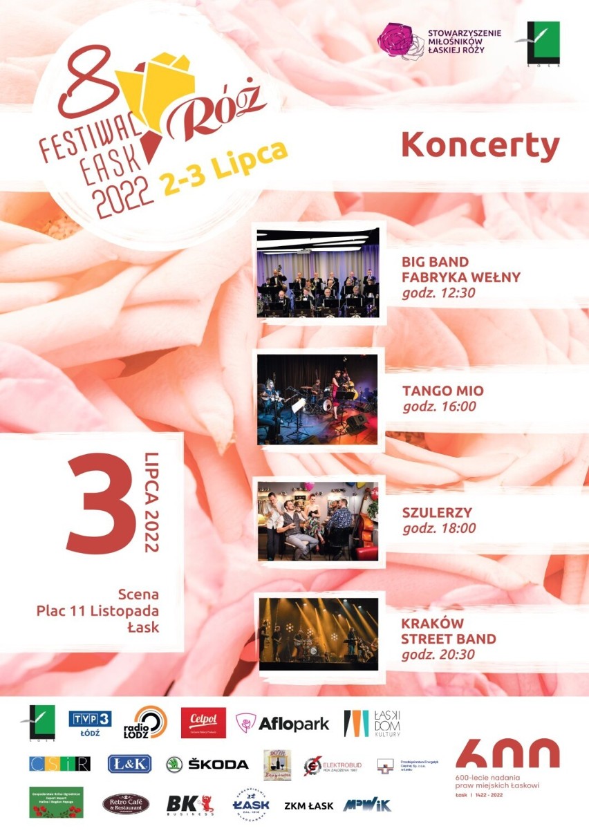 Festiwal Róż w Łasku. Święto kwiatów w weekend 2 i 3 lipca. Program