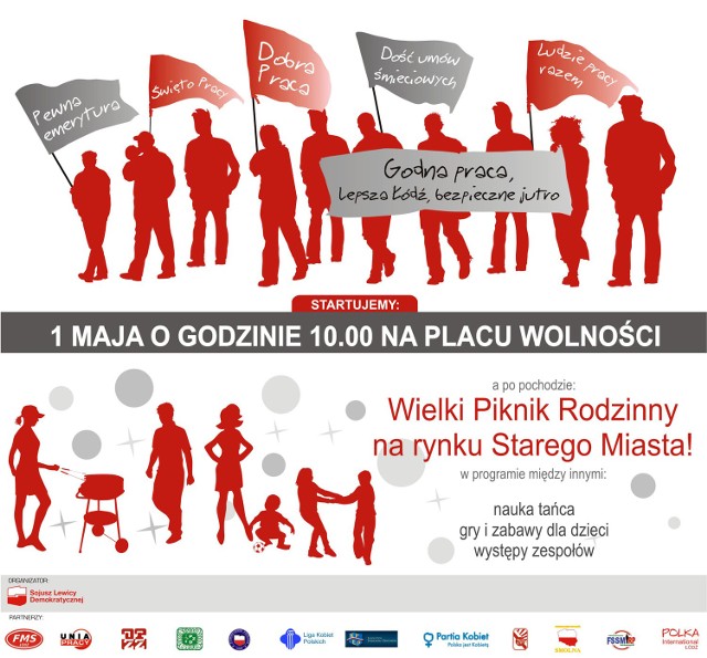 Pochód i piknik pierwszomajowy organizuje łódzki klub SLD.