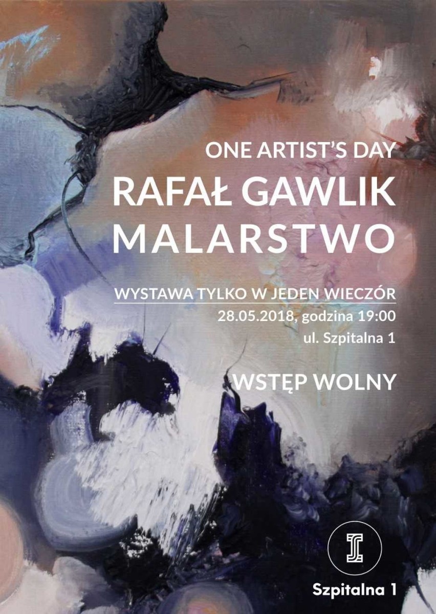Kraków. Wystawa Rafała Gawlika, czyli  "One Artist's Day" w  klubie Szpitalna 1
