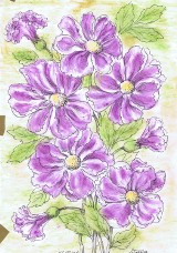Barbara Litarska - maluje kwiaty kwiatami