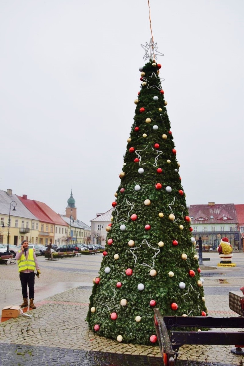 Choinka stanęła na Rynku w Sieradzu (zdjęcia)