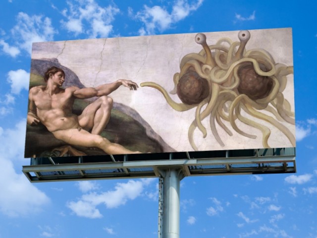 Kościół Latającego Potwora Spaghetti chce w Warszawie postawić billboard