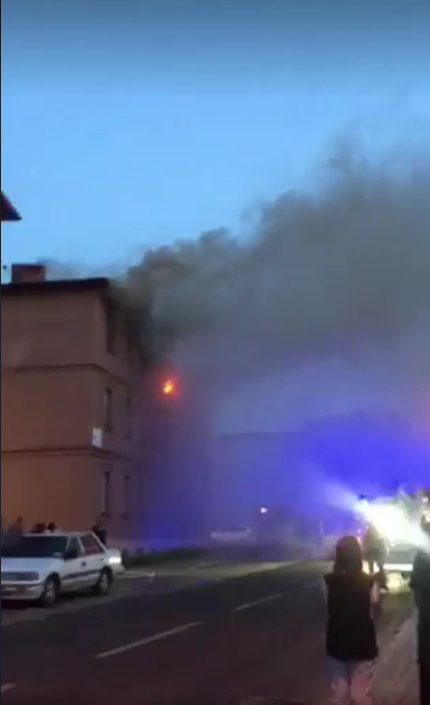 Pożar familoka w Rybniku, dzielnica Piaski