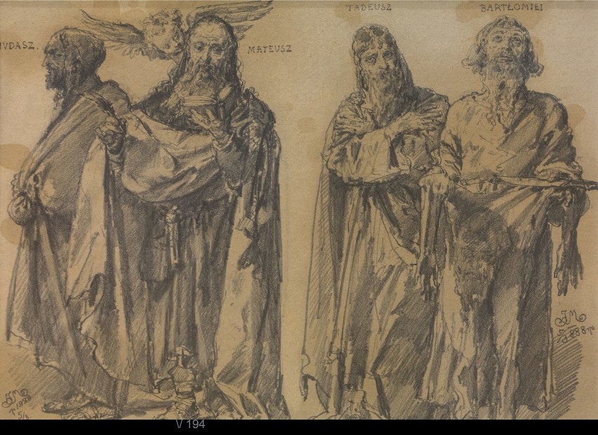 Czterej apostołowie 1888,ołówek, papier, ze zbiorów...