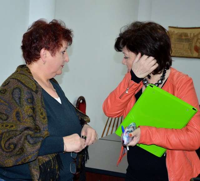 Od lewej: Jolanta Kaźmierska, przewodnicząca Związku Zawodowego Pracowników Ochrony Zdrowia przy Szpitalu Powiatowym i Danuta Wojciechowska, dyrektor Szpitala Powiatowego w Sławnie