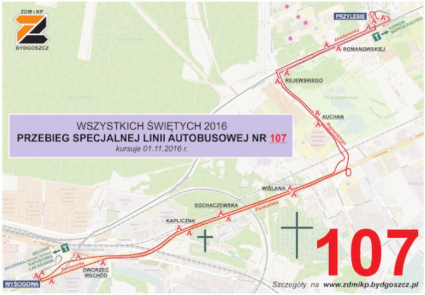 Wszystkich Świętych 2016 w Bydgoszczy. Czekają nas zmiany w komunikacji miejskiej