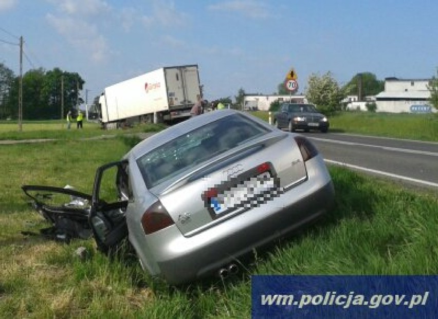 Wypadek w Byszwałdzie. Kierowca z Białorusi trafił do...