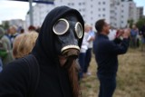 Protest przeciwko obwodnicy na Ursynowie. Mieszkańcy martwią się o jakość powietrza [ZDJĘCIA]