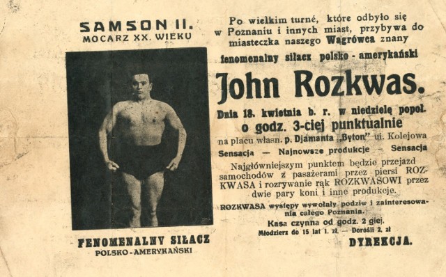 Występ, o którym mowa w ulotce, miał miejsce 18 kwietnia 1926 roku w Wągrowcu