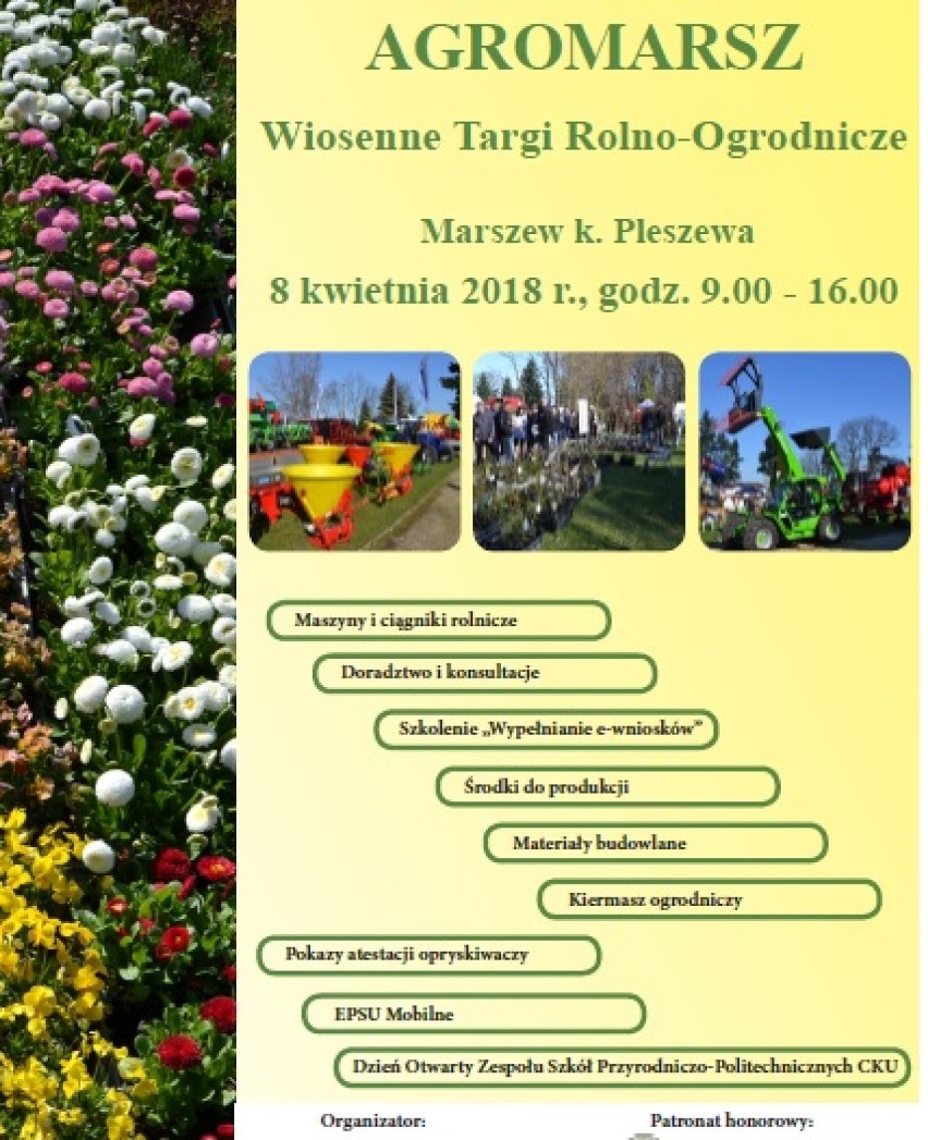 Wiosenne Targi Rolno-Ogrodnicze "Agromarsz" w Marszewie już 8 kwietnia. Warto się wybrać z pewnością 