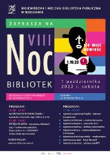 Wojewódzka i Miejska Biblioteka Publiczna zaprasza na VIII Noc Bibliotek