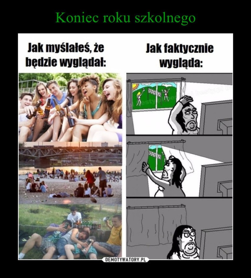 Memy koniec roku szkolnego, wakacje