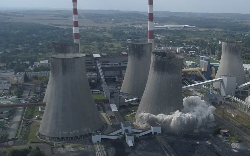 W Elektrowni Łagisza rozpoczęto wyburzanie zbędnych obiektów ZDJĘCIA, WIDEO