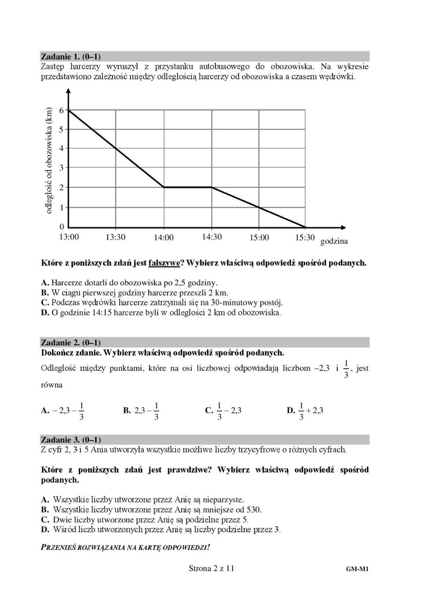 Egzamin gimnazjalny 2016. Matematyka [ODPOWIEDZI, ARKUSZ...