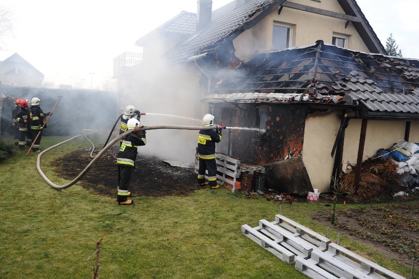 Pożar domu w Osiecznej