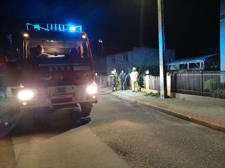 Strażacy interweniowali także na ulicy Wiklinowej w Choczu