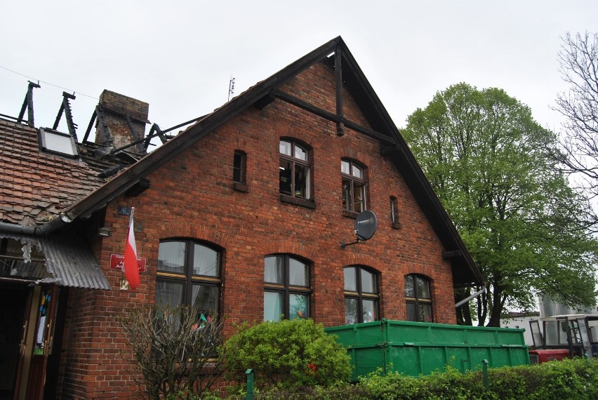 Pożar budynku przedszkola w Kąkolewie FOTO 