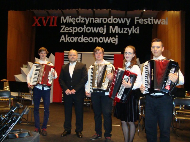 Zespół akordeonowy Viva Accordion na festiwalu w Koszalinie