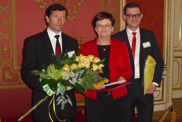 Nauczyciel roku 2013 w Zawierciu: Czesław Karolczyk (z lewej) m.in. w towarzystwie minister edukacji.