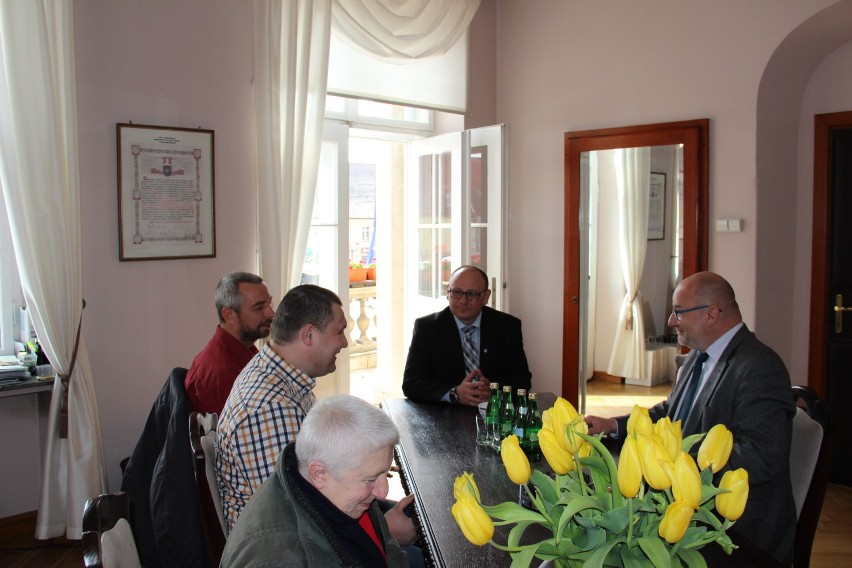 Ukraińcy z Majdanu z wizytą u burmistrza Pszczyny.